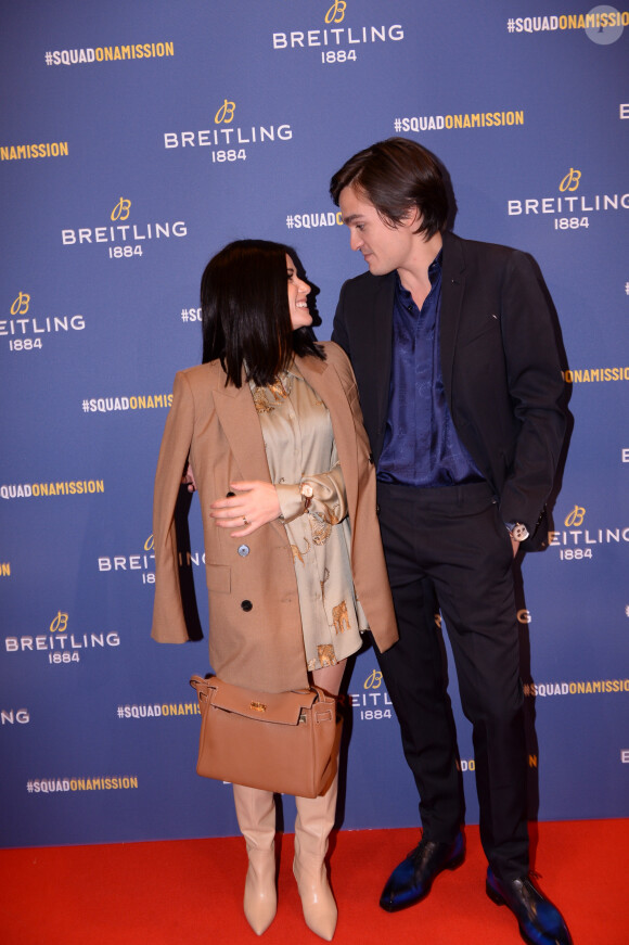 Capucine Anav et son compagnon Alain-Fabien Delon lors de la soirée de réouverture de la boutique "Breitling", située rue de la Paix. Paris, le 3 octobre 2019. © Rachid Bellak/Bestimage