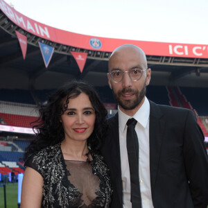 Aïda Touihri et son compagnon Bob Tahri (Bouabdellah Tahri) lors du 5ème dîner de gala de la fondation Paris Saint-Germain au parc des Princes à Paris, France, le 15 mai 2018. © Rachid Bellak/Bestimage