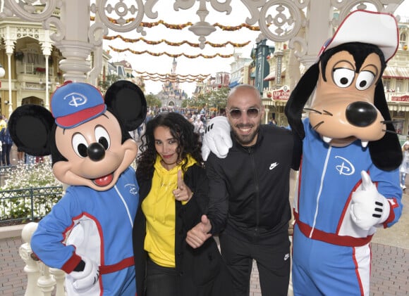 Aïda Touihri et Bouabdellah Tahri pendant la 3ème édition du Disneyland Paris Magic Run Weekend, à Coupvray, France, le 22 septembre 2018.