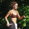Exclusif - Lily-Rose Depp fait du sport dans les rues de Los Angeles, le 17 juin 2020.