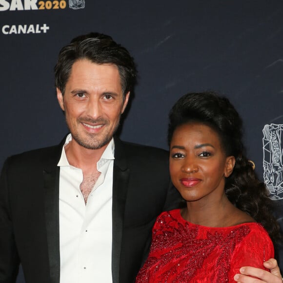 Vincent Cerutti et sa compagne Hapsatou Sy lors du photocall lors de la 45ème cérémonie des César à la salle Pleyel à Paris le 28 février 2020 © Dominique Jacovides / Olivier Borde /