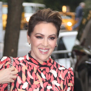 Alyssa Milano à la sortie de l'émission The View à New York le 16 octobre 2019.