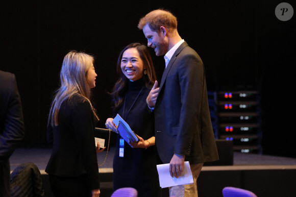 Le prince Harry, duc de Sussex, lors d'un sommet sur le tourisme durable au centre de conférences international d'Edimbourg, Ecosse, Royaume Uni, le 26 février 2020.