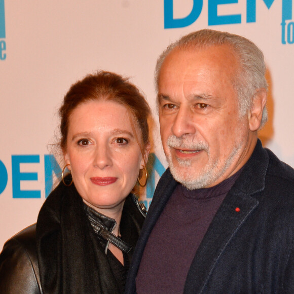 Francis Perrin et sa femme Gersende - Avant première du film "Demain tout commence" au Grand Rex à Paris le 28 novembre 2016. © Coadic Guirec/Bestimage