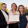 Exclusif - Emmanuel Sauvage, Anne-Sophie Stefanini (Lauréate), Tristane Banon - Remise du prix "Evok le Prix Littéraire" à l'hôtel Brach à Paris. Le 29 juin 2020. © Rachid Bellak / Bestimage