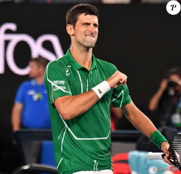 Novak Djokovic - Serbie lors de l'open d'Australie 2020 à Melbourne le 30 janvier 2020. © Chryslène Caillaud / Panoramic / Bestimage