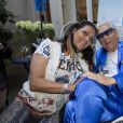 Exclusif - Michou et Hermine de Clermont Tonnerre - Michou fête ses 87 dans son cabaret éponyme à Montmartre, Paris le 18 juin 2018.