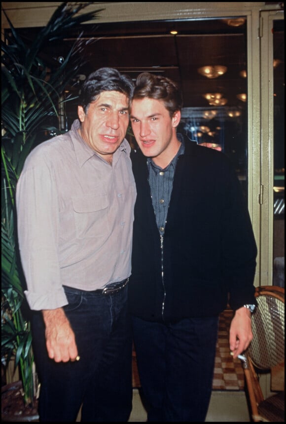 Jean-Pierre Castaldi et son fils Benjamin en 1995.