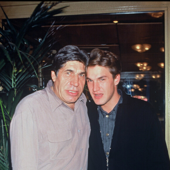 Jean-Pierre Castaldi et son fils Benjamin en 1995.