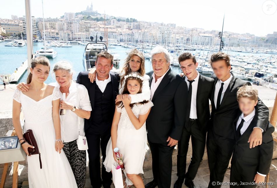 Qui Est La Mere De Jean Pierre Castaldi Exclusif - Aurore Aleman, ses deux filles Louise et Jade, Benjamin