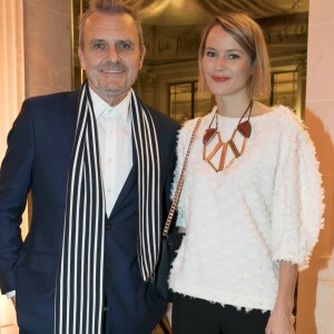 Exclusif - Jean-Charles de Castelbajac, Pauline de Drouas lors de la soirée de remise du 10ème prix Meurice pour l'art contemporain à l'hôtel Meurice à Paris le 9 octobre 2017. © Romuald Meigneux / Bestimage