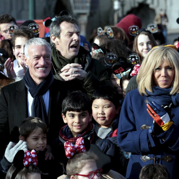 Didier Deschamps, parrain de l'Opération Pièces Jaunes 2020, Jean-Luc Reichmann, la Première Dame Brigitte Macron, présidente de la Fondation Hôpitaux de Paris. Le 29 janvier 2020. © Dominique Jacovides/Bestimage