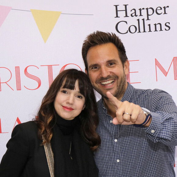 Christophe Michalak et sa femme Delphine McCarty - Sortie du Livre de Christophe Michalak la Patisserie en Famille à Paris le 9 octobre 2019. © Cédric Perrin/Bestimage