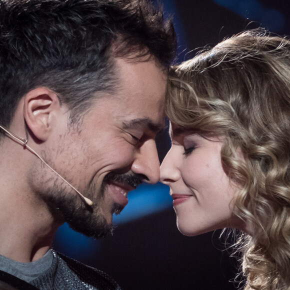 Exclusif - Damien Sargue et Cécilia Cara - Enregistrement de l'émission "100 ans de comédies musicales pour le Sidaction", qui sera diffusée le 2 avril sur France 2. Le 10 mars 2020 © Moreau-Perusseau / Bestimage
