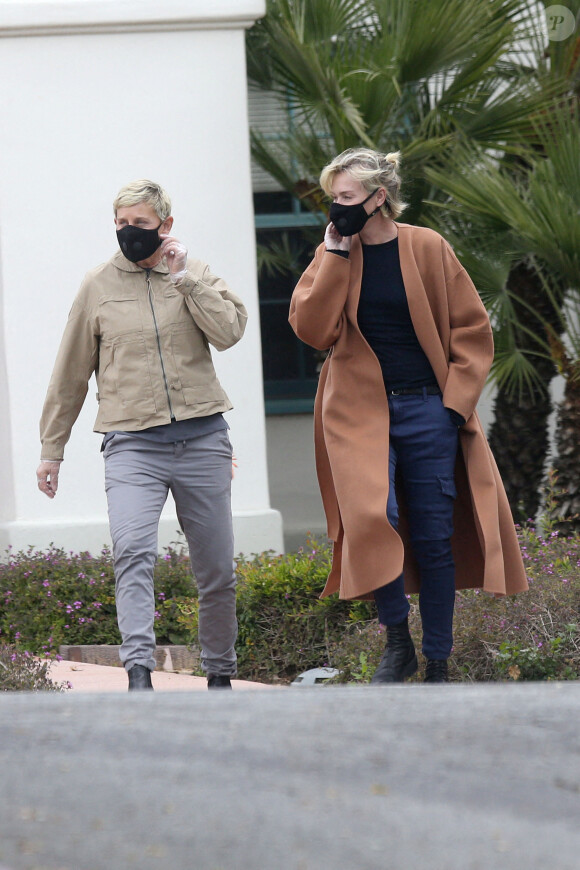 Ellen De Genres et sa femme Portia de Rossi, le 11 avril 2020 à Los Angeles. 