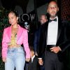 Alicia Keys quitte en famille l'after-party des Grammy Awards au restaurant "Mr Chow" à Beverly Hills, le 26 janvier 2020. La chanteuse était accompagnée de son mari Swizz Beatz et de leur plus jeune fils Genesis Ali Dean.