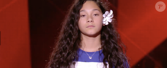 Elaia, candidate de "The Voice Kids" saison 7 dans l'équipe de Patrick Fiori - Émission du samedi 22 août 2020, TF1