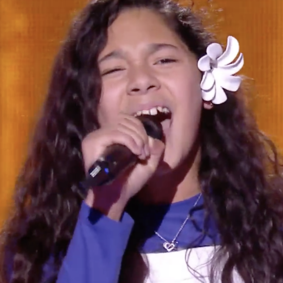 Elaia, candidate de "The Voice Kids" saison 7 dans l'équipe de Patrick Fiori - Émission du samedi 22 août 2020, TF1