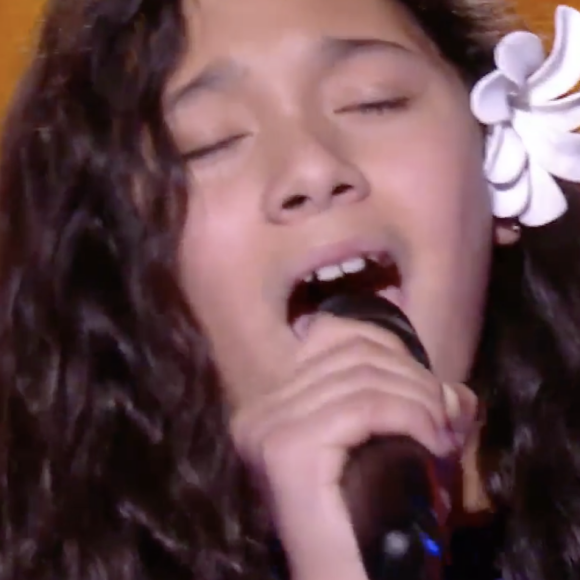 Elaia, candidate de "The Voice Kids" saison 7 dans l'équipe de Patrick Fiori - Émission du samedi 22 août 2020, TF1