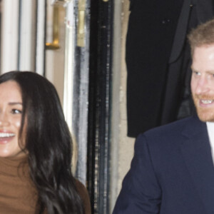 Le prince Harry, duc de Sussex, et Meghan Markle, duchesse de Sussex, en visite à la Canada House à Londres le 7 janvier 2020 © Ray Tang/London News Pictures via ZUMA Wire / Bestimage