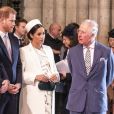 Catherine Kate Middleton, duchesse de Cambridge, le prince William, duc de Cambridge, le prince Harry, duc de Sussex, Meghan Markle, enceinte, duchesse de Sussex, le prince Charles, prince de Galles lors de la messe en l'honneur de la journée du Commonwealth à l'abbaye de Westminster à Londres le 11 mars 2019.  11th March 2019 London UK Britain's Queen Elizabeth is joined by Prince Charles, Camilla, Duchess of Cornwall, Prince William and Catherine, Duchess of Cambridge, Prince Harry and Meghan, Duchess of Sussex and Prince Andrew at the Commonwealth Service at Westminster Abbey in London, Monday, March 11, 2019. Commonwealth Day has a special significance this year, as 2019 marks the 70th anniversary of the modern Commonwealth - a global network of 53 countries and almost 2.4 billion people, a third of the world's population, of whom 60 percent are under 30 years old. Also acting is British Prime Minister Theresa May.11/03/2019 - Catherine (Kate) Middleton, duchesse de Cambridge