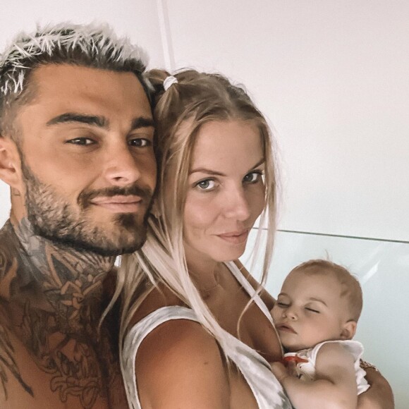 Jessica Thivenin avec Thibault Garcia et leur fils Maylone, le 8 août 2020, sur Instagram