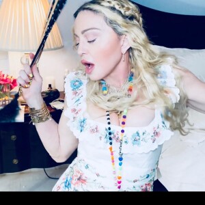 Madonna prend la pose sur Instagram pour ses 62 ans, le 16 août 2020.