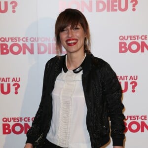 Jennifer Ayache lors de l'avant-première du film "Qu'est-ce qu'on a fait au Bon Dieu?" au Grand Rex à Paris, le 10 avril 2014.