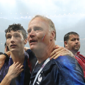 Benjamin Pavard avec ses parents Frédéric et Nathalie Pavard - Finale de la Coupe du Monde de Football 2018 en Russie à Moscou, opposant la France à la Croatie (4-2) le 15 juillet 2018 © Cyril Moreau/Bestimage