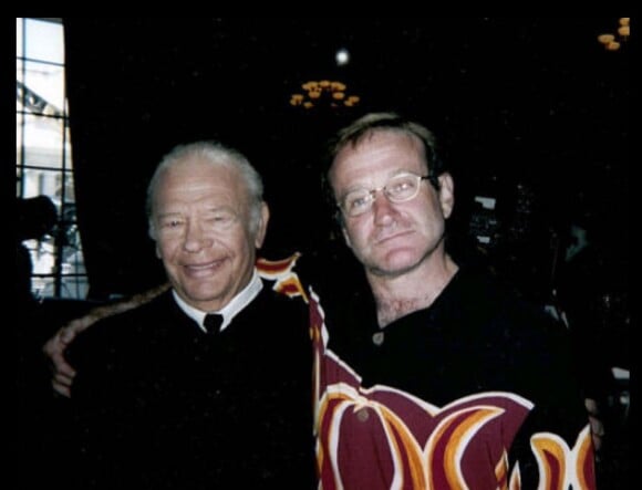 Allan Rich et Robin Williams sur le tournage de "L'homme bicentenaire". 1999.