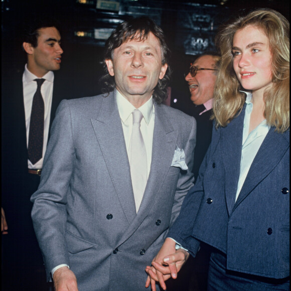 Emmanuelle Seigner et Roman Polanski à Paris en 1986.