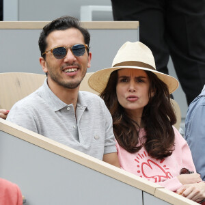 Louise Monot et son compagnon Samir Boitard dans les tribunes lors des internationaux de tennis de Roland Garros à Paris, France, le 30 mai 2019. © Jacovides-Moreau/Bestimage