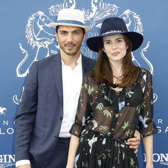 Louise Monot et son compagnon Samir Boitard - Prix de Diane Longines à l'hippodrome de Chantilly, le 16 juin 2019. © Marc Ausset-Lacroix/Bestimage