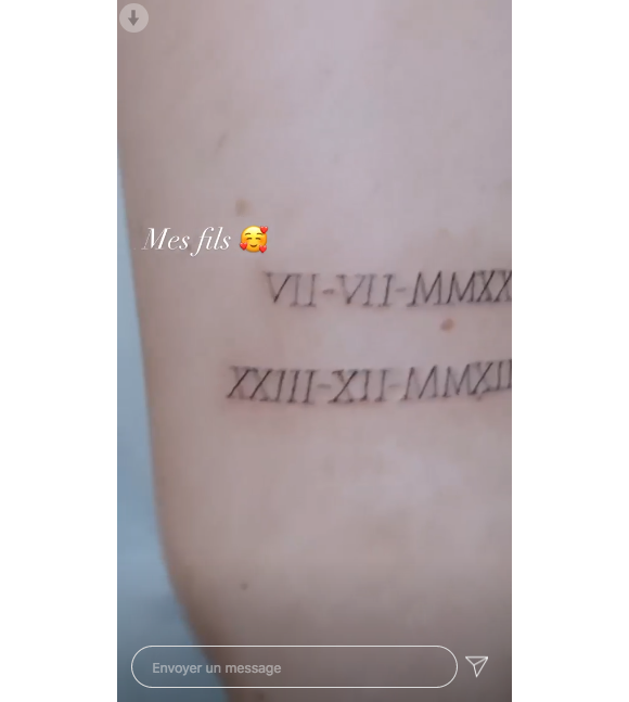Les nouveaux tatouages de Rachel Legrain-Trapani sur Instagram, le 29 août 2020.