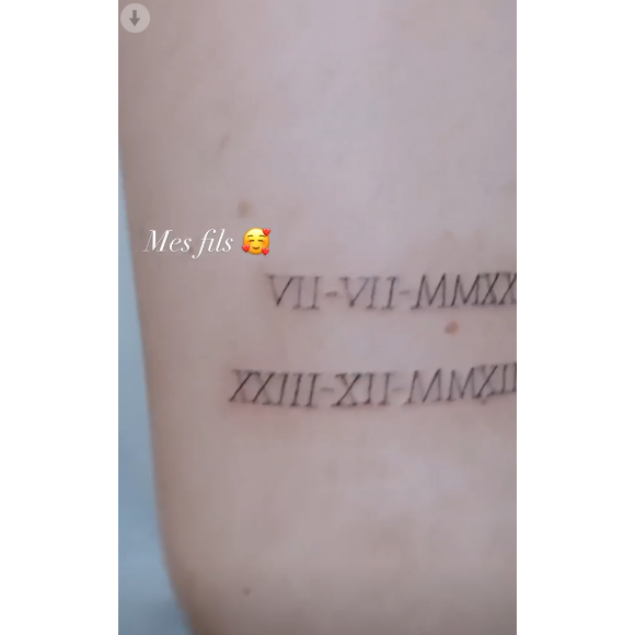 Les nouveaux tatouages de Rachel Legrain-Trapani sur Instagram, le 29 août 2020.