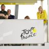 Conor McGregor, Albert de Monaco et son épouse la princesse Charlene au départ du Tour de France à Nice, le 29 août 2020.