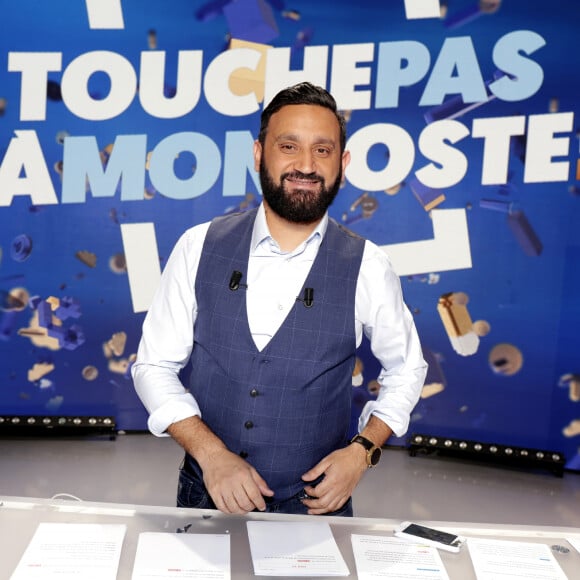 Cyril Hanouna sur le plateau de l'émission TV "Touche Pas à Mon Poste (TPMP)" à Boulogne-Billancourt.