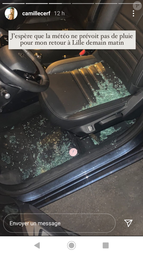 Camille Cerf dévoile que sa voiture a été vandalisée, le 1er septembre 2020