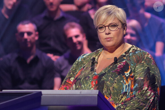 Laurence Boccolini - Enregistrement à l'occasion des 15 ans de l'émission "Qui veut gagner des millions ?" sur TF1 au studio Carrère A de La Plaine Saint-Denis le 31 aout 2015.