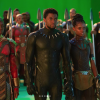 Chadwick Boseman sur le tournage du film "Black Panther". Juillet 2019.