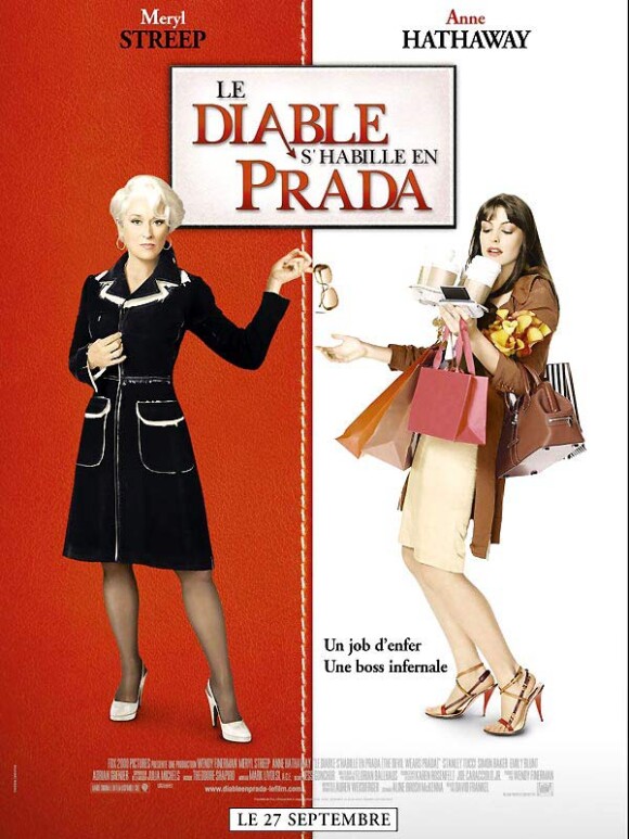 Affiche française du "Diable s'habille en Prada"