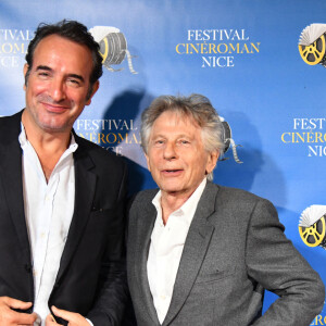 Jean Dujardin et Roman Polanski (pour le film "J'accuse") durant la soirée de clôture de la 1ere édition du Festival Ciné Roman à Nice le 26 octobre 2019. © Bruno Bebert / Bestimage