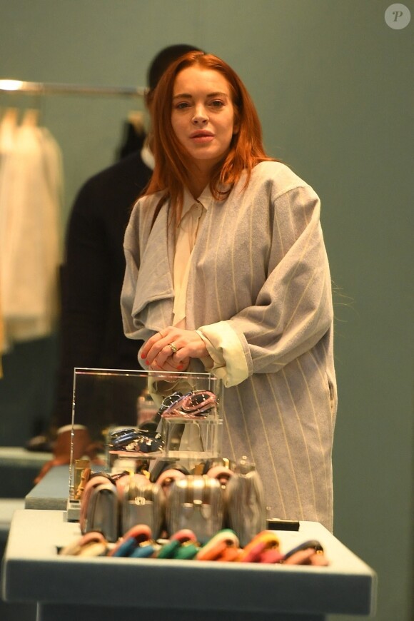 Lindsay Lohan et sa soeur Alaina font du shopping chez Chanel à New York, le 24 octobre 2019.