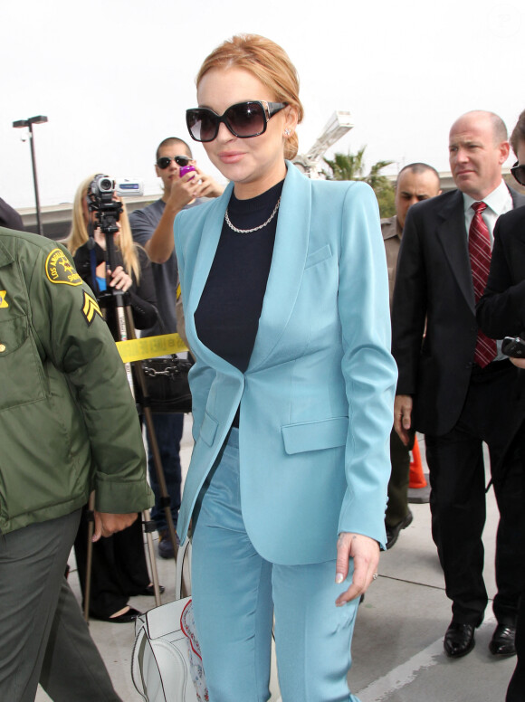 Lindsay Lohan le 29 mars 2012 au tribunal de Los Angeles. 