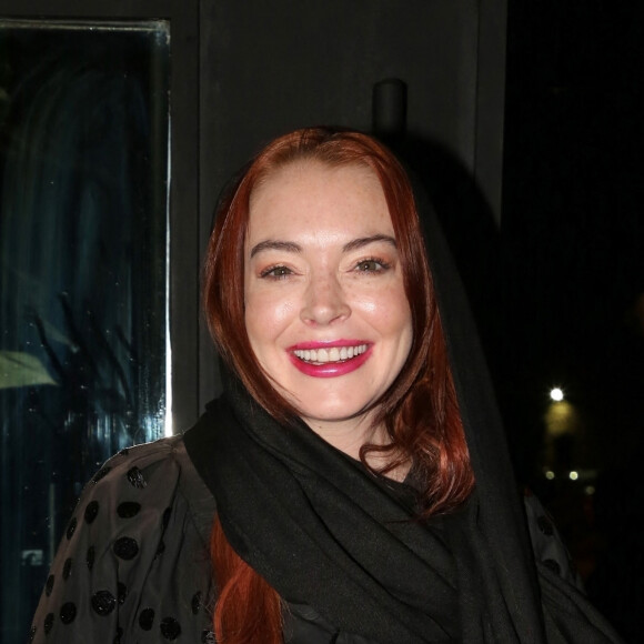 Exclusif - Lindsay Lohan fait la fête avec des amis dans son club à Athènes en Grèce, le 24 février 2019