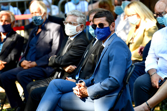 Le maire de Cannes, David Lisnard. Obsèques d'Annie Cordy sur la Butte Saint-Cassien à Cannes le 12 septembre 2020. Bruno Bebert / Bestimage