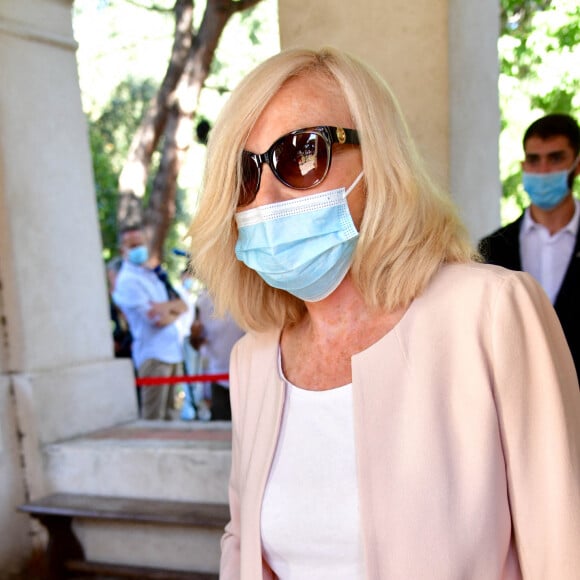 Michèle Torr. Obsèques d'Annie Cordy sur la Butte Saint-Cassien à Cannes le 12 septembre 2020. Bruno Bebert / Bestimage