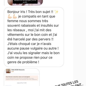 iris Mittenaere révèle être menacée sur les réseaux sociaux et dévoile des captures d'écrans d'abonnés.