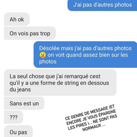 iris Mittenaere révèle être menacée sur les réseaux sociaux et dévoile des captures d'écrans d'abonnés.