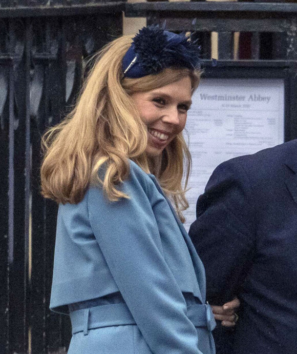 Le Premier ministre britannique Boris Johnson et sa compagne Carrie Symonds (enceinte) - La famille royale d'Angleterre à la sortie de la cérémonie du Commonwealth en l'abbaye de Westminster à Londres, le 9 mars 2020. 